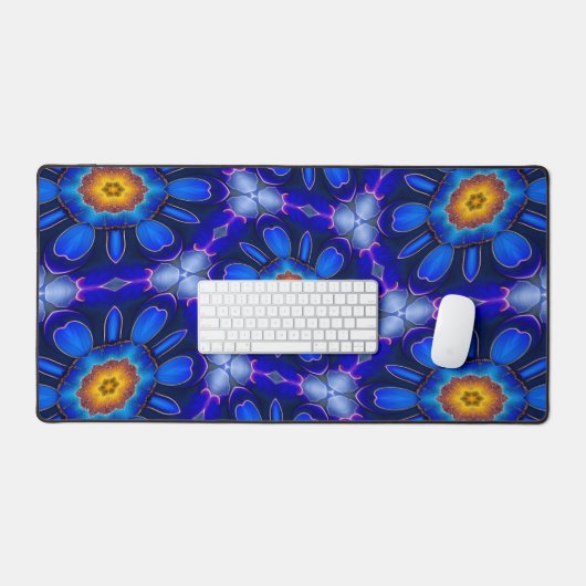 Abstraktes Blumenmuster Schreibtischunterlage (Tastatur & Maus)