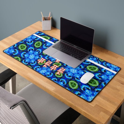 Abstraktes Blumenmuster Schreibtischunterlage (Büro 2)