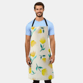 Abstraktes Blumenmuster Schürze (Getragen)