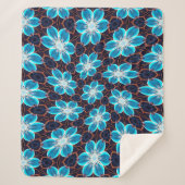 Abstraktes Blumenmuster Sherpadecke (Vorderseite)