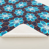 Abstraktes Blumenmuster Sherpadecke (3/4)