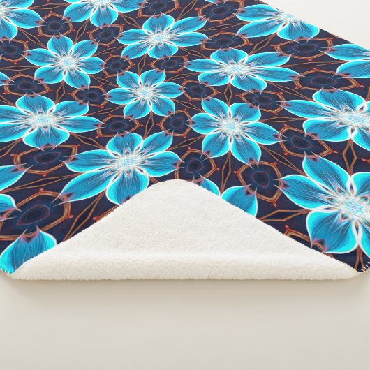 Abstraktes Blumenmuster Sherpadecke (3/4)