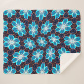 Abstraktes Blumenmuster Sherpadecke (Vorderseite (Horizontal))