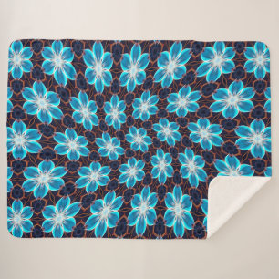 Abstraktes Blumenmuster Sherpadecke