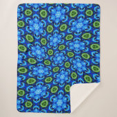 Abstraktes Blumenmuster Sherpadecke (Vorderseite)