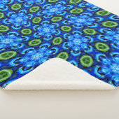 Abstraktes Blumenmuster Sherpadecke (3/4)