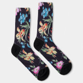Abstraktes Blumenmuster Socken (Rechts)