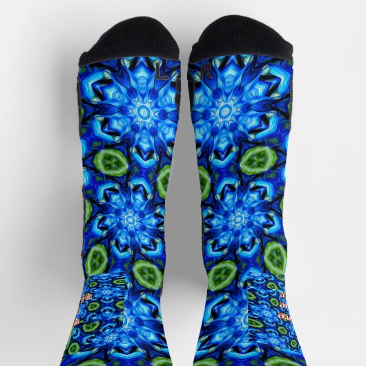 Abstraktes Blumenmuster Socken (Oben)