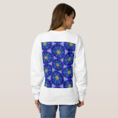 Abstraktes Blumenmuster Sweatshirt (Schwarz voll)