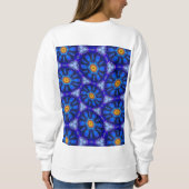 Abstraktes Blumenmuster Sweatshirt (Rückseite)