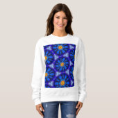 Abstraktes Blumenmuster Sweatshirt (Vorne ganz)