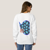 Abstraktes Blumenmuster Sweatshirt (Schwarz voll)