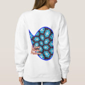 Abstraktes Blumenmuster Sweatshirt (Rückseite)