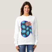 Abstraktes Blumenmuster Sweatshirt (Vorne ganz)