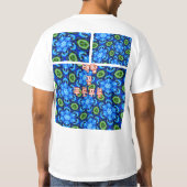 Abstraktes Blumenmuster T-Shirt (Rückseite)