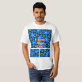 Abstraktes Blumenmuster T-Shirt (Vorne ganz)