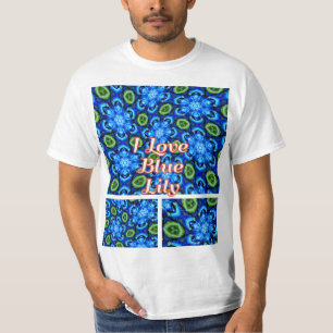 Abstraktes Blumenmuster T-Shirt