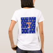 Abstraktes Blumenmuster T-Shirt (Rückseite)