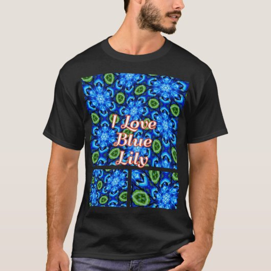 Abstraktes Blumenmuster T-Shirt (Vorderseite)