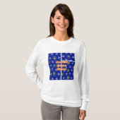Abstraktes Blumenmuster T-Shirt (Vorne ganz)