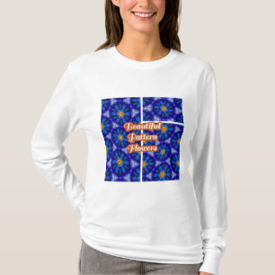 Abstraktes Blumenmuster T-Shirt