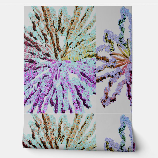 Abstraktes Blumenmuster  Tapete (Abrollen)