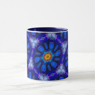 Abstraktes Blumenmuster Tasse