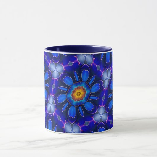 Abstraktes Blumenmuster Tasse (Zentrum)