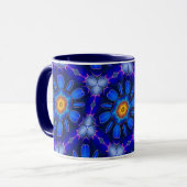 Abstraktes Blumenmuster Tasse (Vorderseite Links)
