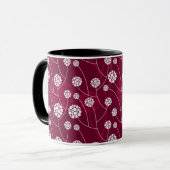 Abstraktes Blumenmuster Tasse (Vorderseite Links)