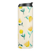 Abstraktes Blumenmuster Thermosbecher (Nach links gedreht)