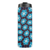 Abstraktes Blumenmuster Thermosbecher (Vorderseite)