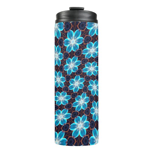 Abstraktes Blumenmuster Thermosbecher (Vorderseite)