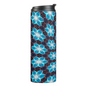 Abstraktes Blumenmuster Thermosbecher (Nach links gedreht)