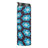Abstraktes Blumenmuster Thermosbecher (Nach rechts gedreht)