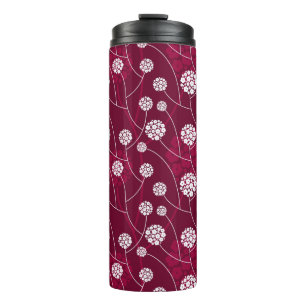 Abstraktes Blumenmuster Thermosbecher