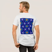 Abstraktes Blumenmuster Tri-Blend Shirt (Rückseite voll)