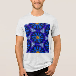 Abstraktes Blumenmuster Tri-Blend Shirt