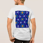 Abstraktes Blumenmuster Tri-Blend Shirt (Rückseite)
