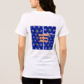 Abstraktes Blumenmuster Tri-Blend Shirt (Rückseite)