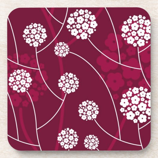 Abstraktes Blumenmuster Untersetzer (Vorderseite)