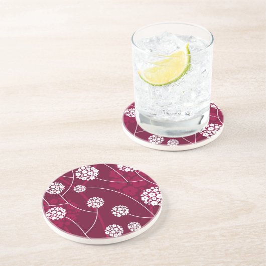 Abstraktes Blumenmuster Untersetzer (Seite)