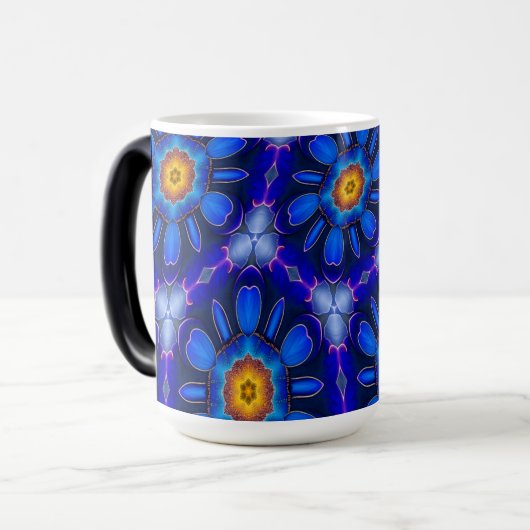 Abstraktes Blumenmuster Verwandlungstasse (Vorderseite Links)