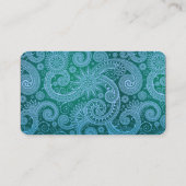 Abstraktes Blumenmuster Visitenkarte (Rückseite)