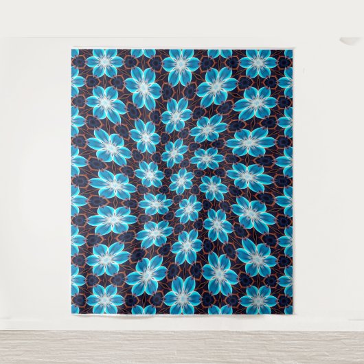 Abstraktes Blumenmuster Wandteppich (Vorderseite)