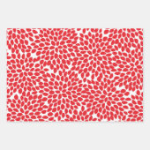 Abstraktes Blumenmuster Weihnachten Geschenkpapier Set (Vorderseite 3)