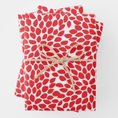 Abstraktes Blumenmuster Weihnachten Geschenkpapier Set (Beispiel)