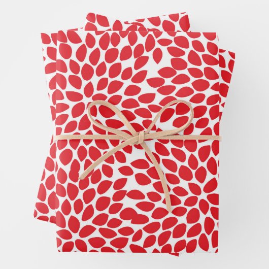 Abstraktes Blumenmuster Weihnachten Geschenkpapier Set (Beispiel)