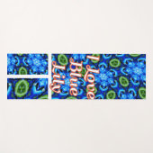 Abstraktes Blumenmuster Yogamatte (Vorderseite (Horizontal))