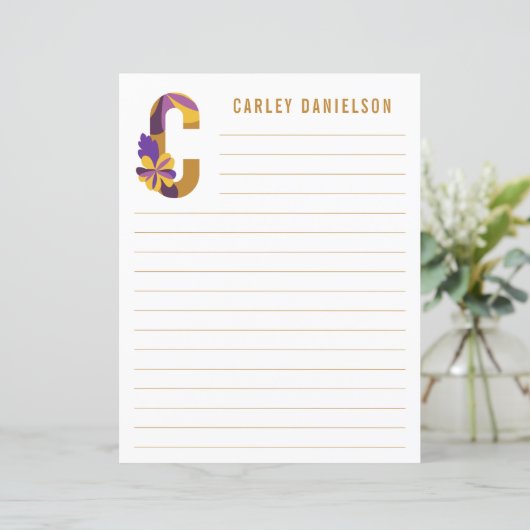 Abstraktes Blumenpapier (Stehend Vorderseite)